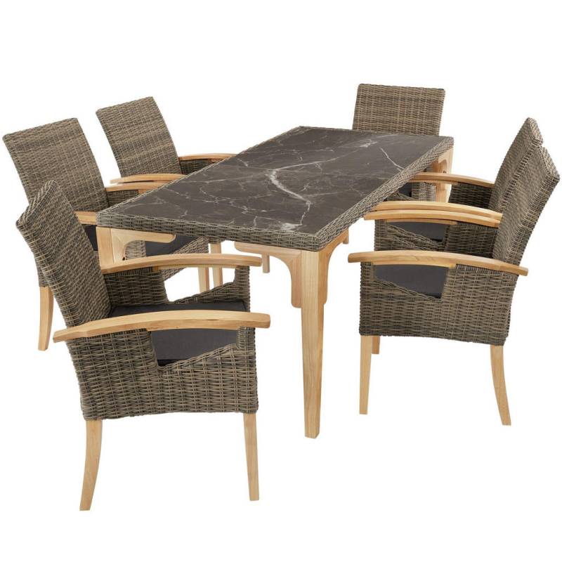 tectake GARTENTISCH Natur