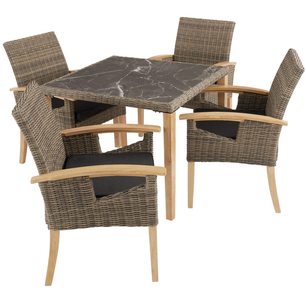 tectake GARTENTISCH Natur