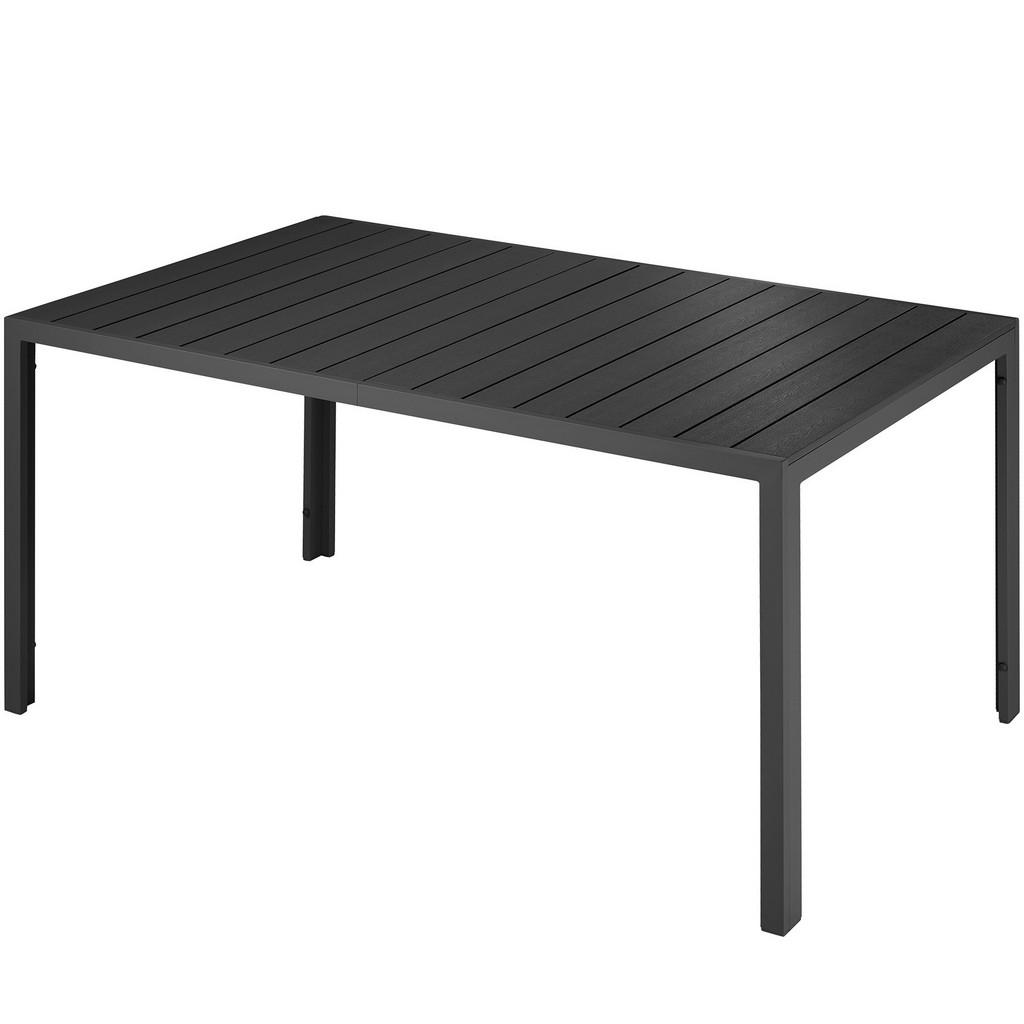 tectake GARTENTISCH Schwarz, Schwarz tectake GARTENTISCH Schwarz, Schwarz