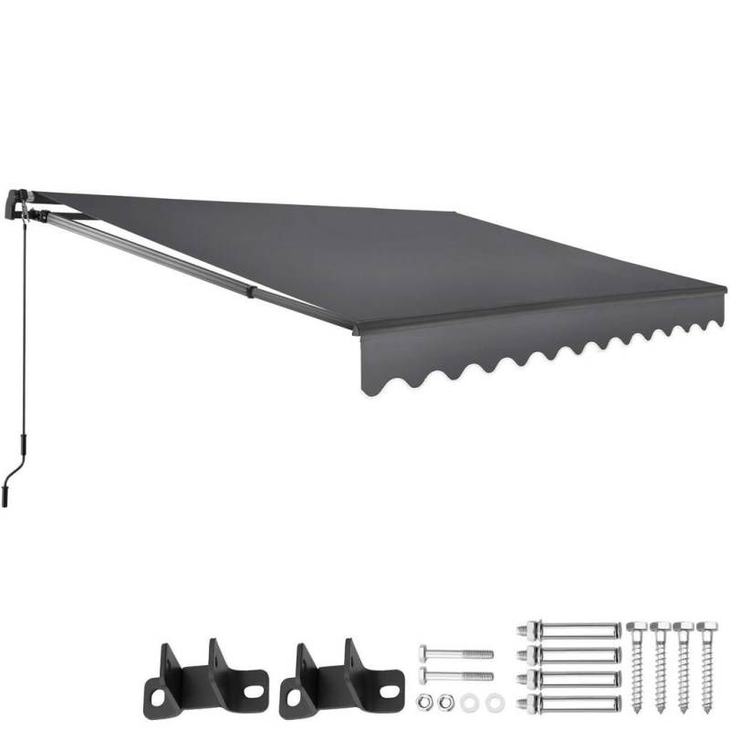 tectake GELENKARMMARKISE Schwarz