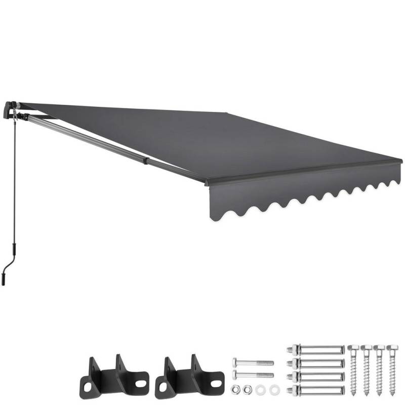 tectake GELENKARMMARKISE Schwarz