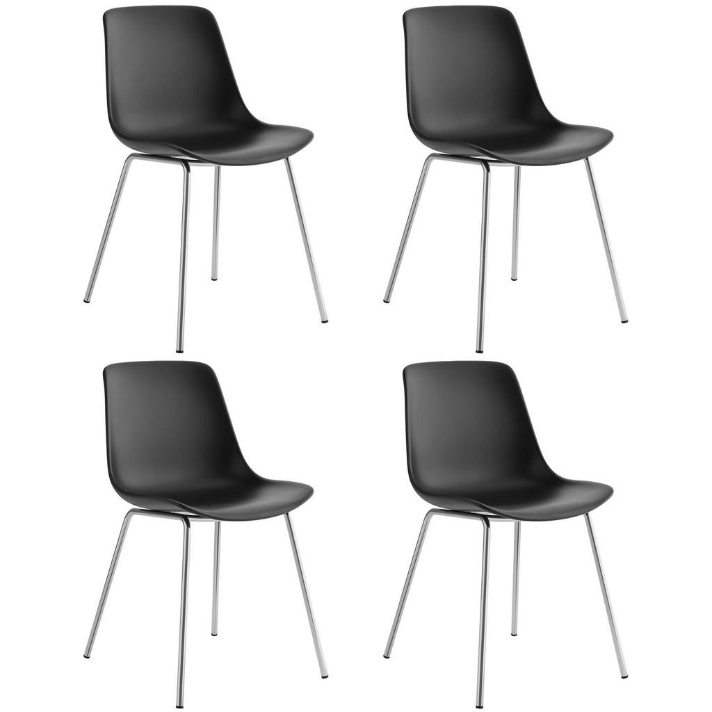 tectake KUNSTSTOFFSTUHL Schwarz tectake KUNSTSTOFFSTUHL Schwarz