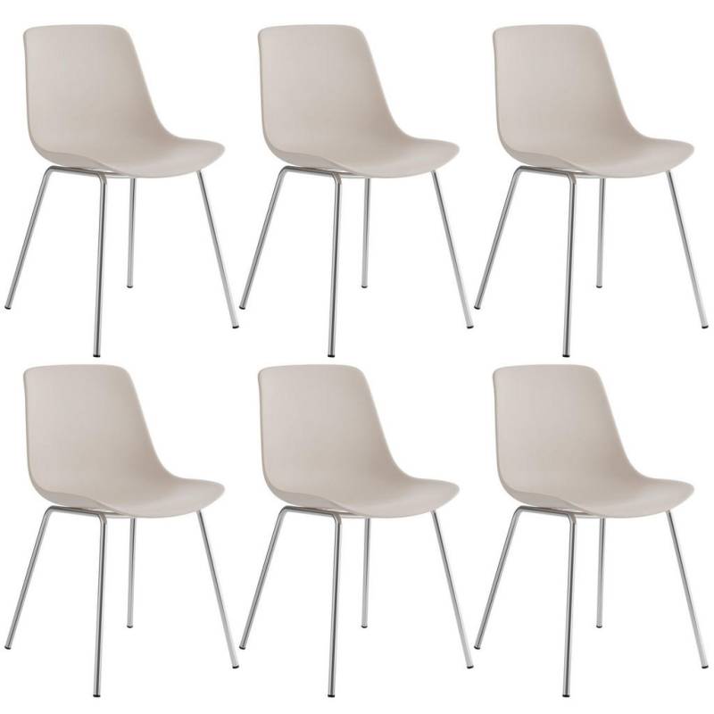 tectake KUNSTSTOFFSTUHL Taupe