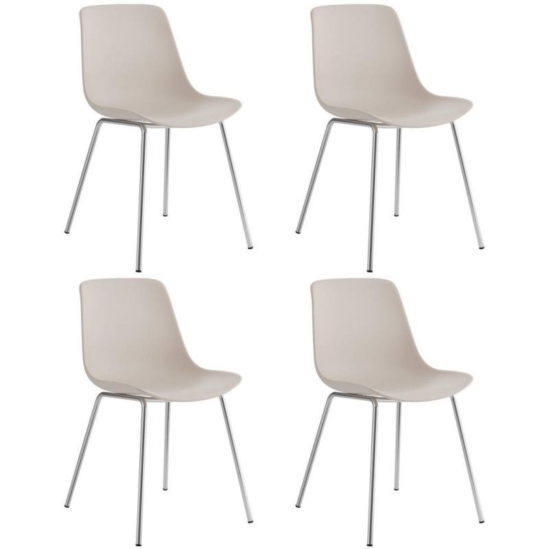 tectake KUNSTSTOFFSTUHL Taupe