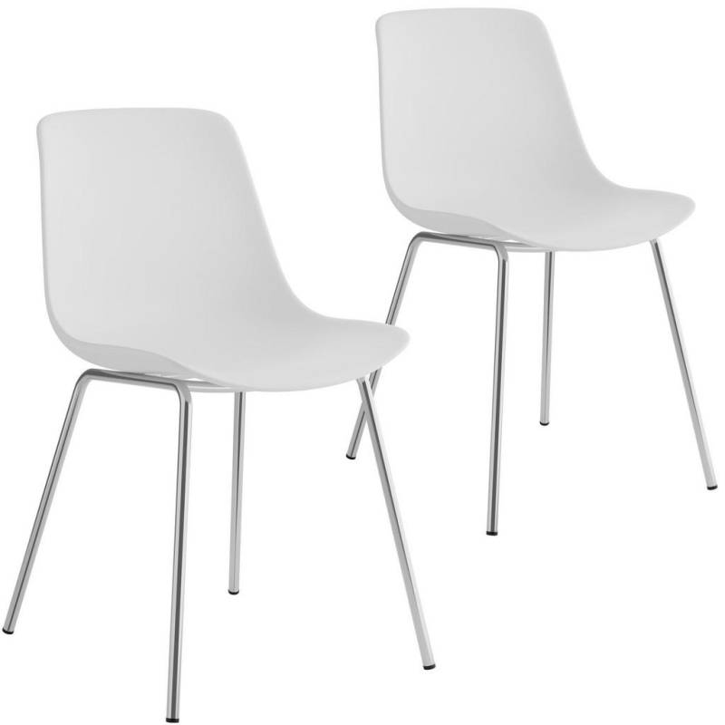tectake KUNSTSTOFFSTUHL Weiß