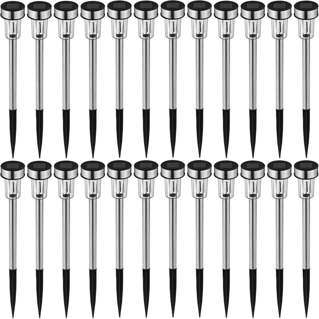 tectake LED-SOLARLAMPEN Silber