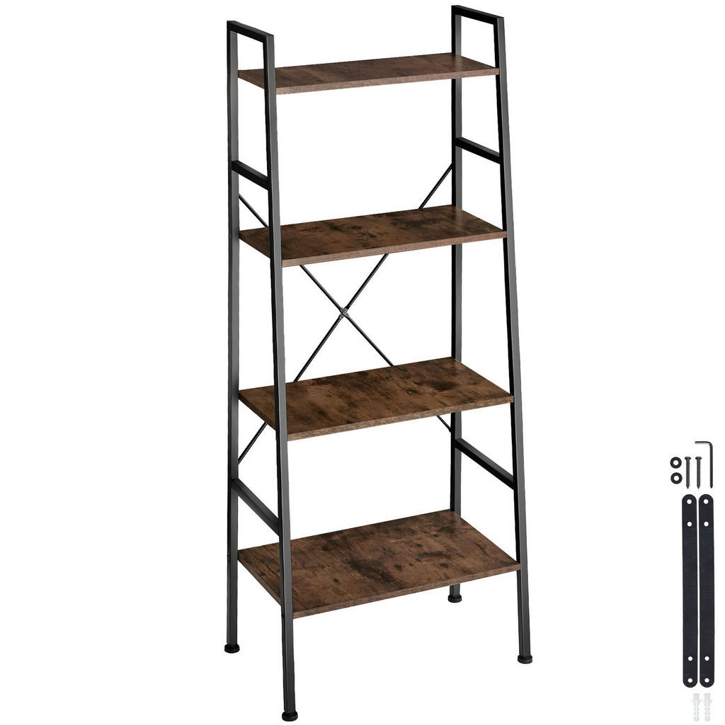 tectake Leiterregal, Rost, Holz, Beton Optik, Rechteckig, 36.5x150x61.5 cm, Wohnzimmer, Regale, Bücherregale tectake Leiterregal, Rost, Holz, Beton Optik, Rechteckig, 36.5x150x61.5 cm, Wohnzimmer, Regale, Bücherregale von tectake