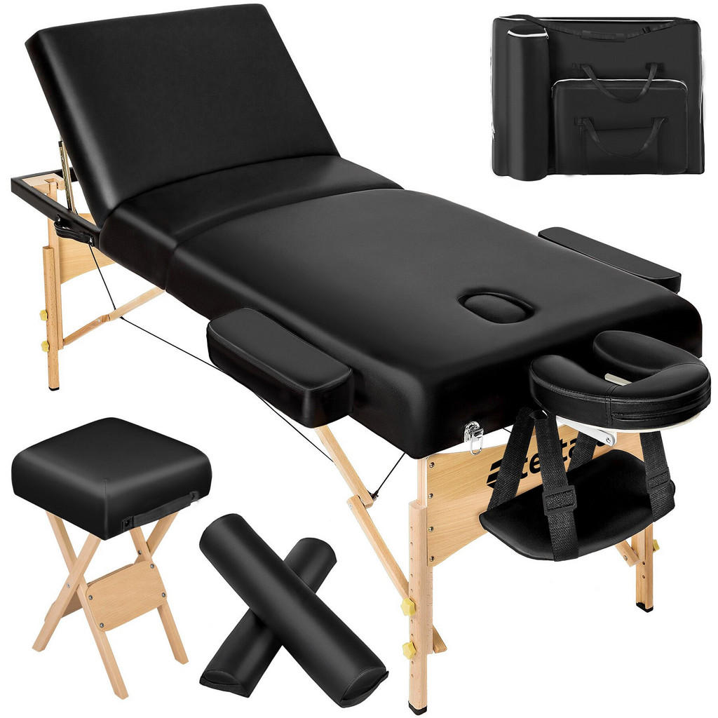 tectake MASSAGELIEGE-SET Schwarz tectake MASSAGELIEGE-SET Schwarz