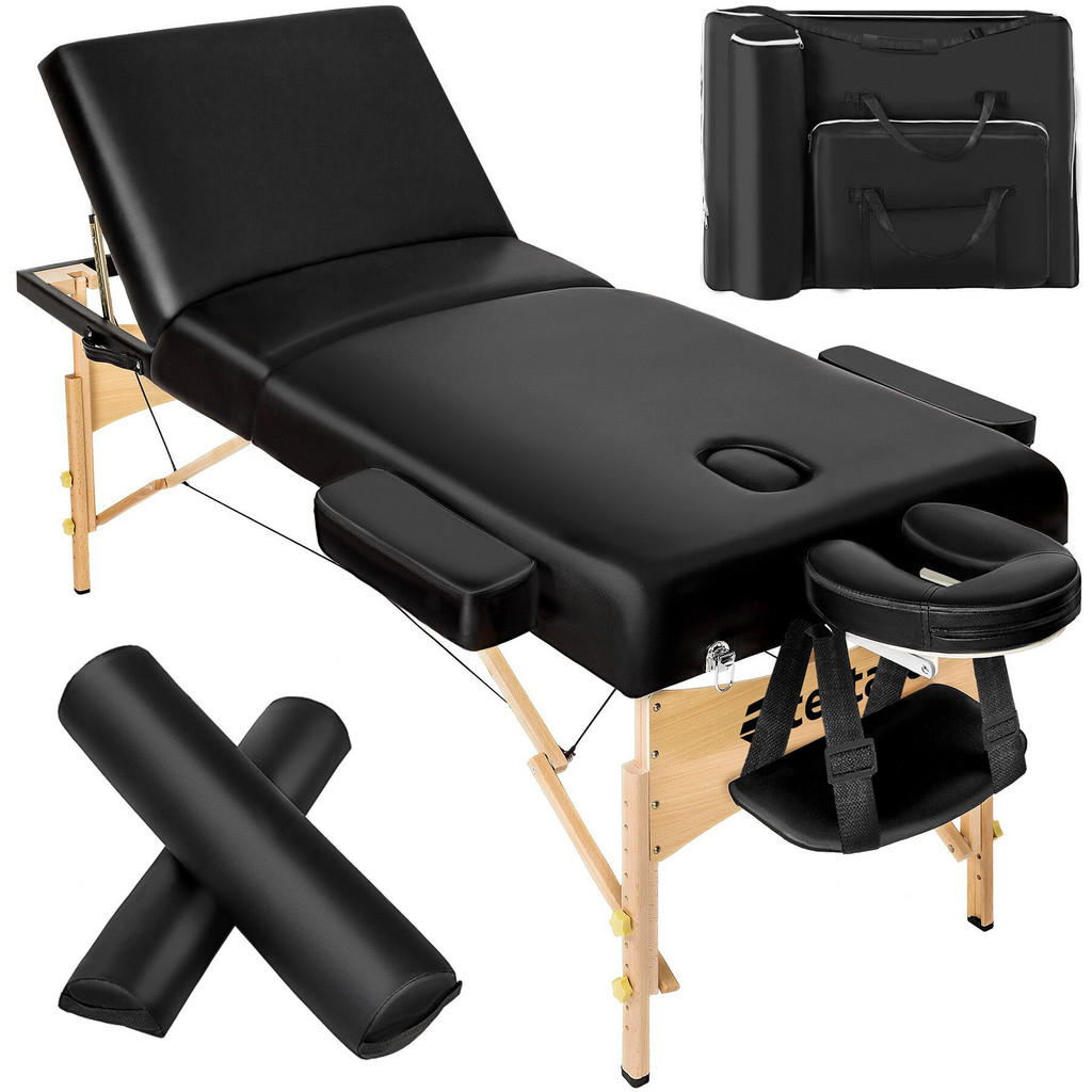tectake MASSAGELIEGE-SET Schwarz tectake MASSAGELIEGE-SET Schwarz