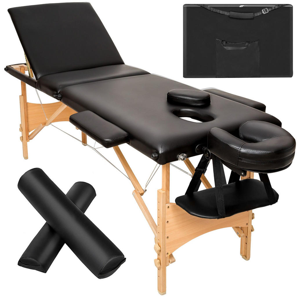 tectake MASSAGELIEGE-SET Schwarz tectake MASSAGELIEGE-SET Schwarz