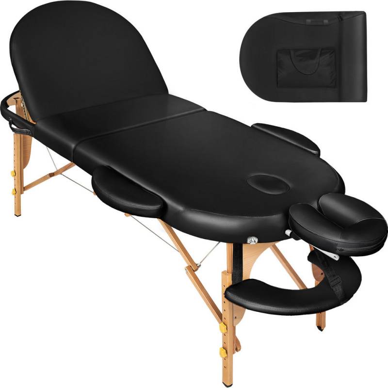 tectake MASSAGELIEGE Schwarz