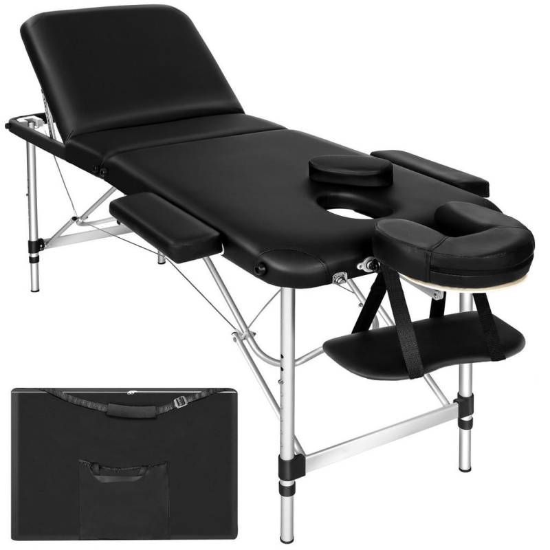 tectake MASSAGELIEGE Schwarz