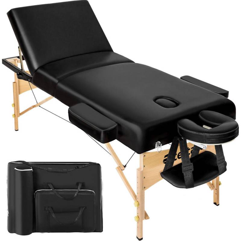 tectake MASSAGELIEGE Schwarz