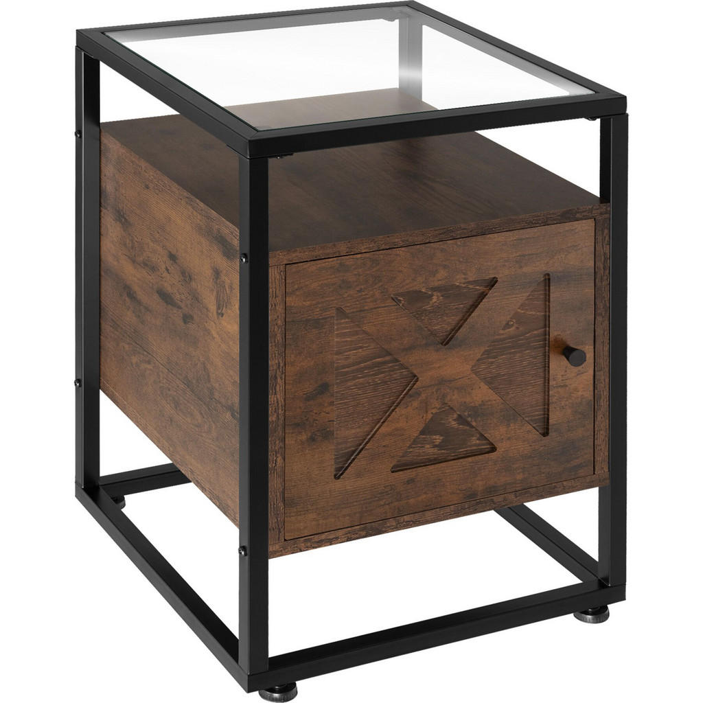 tectake Nachtschrank, Rost, Holzwerkstoff, Quadratisch, 43x60.5x40 cm, Schlafzimmer, Nachttische tectake Nachtschrank, Rost, Holzwerkstoff, Quadratisch, 43x60.5x40 cm, Schlafzimmer, Nachttische von tectake