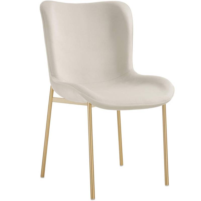 tectake POLSTERSTUHL Samtahorn, Gold