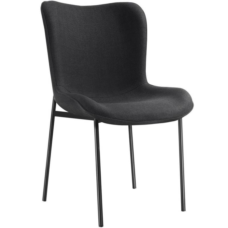 tectake POLSTERSTUHL Schwarz, Schwarz