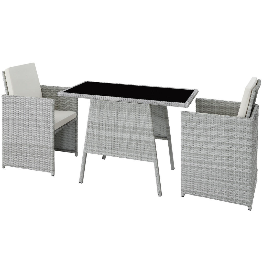 tectake Rattan, Hellgrau, Kunststoff, Rechteckig, Gartenmöbel, Gartenmöbel-Sets tectake Rattan, Hellgrau, Kunststoff, Rechteckig, Gartenmöbel, Gartenmöbel-Sets von tectake