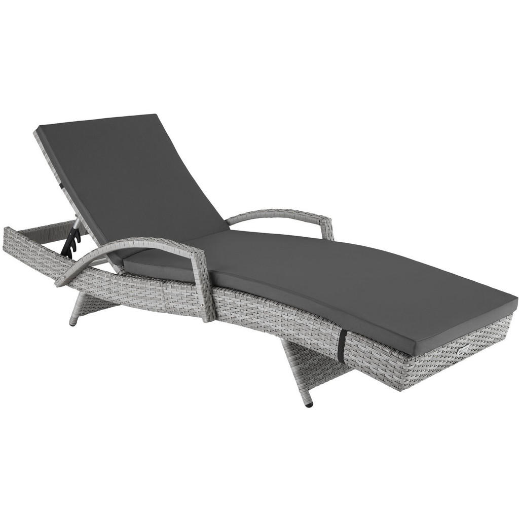 tectake RATTAN-SONNENLIEGE Hellgrau tectake RATTAN-SONNENLIEGE Hellgrau