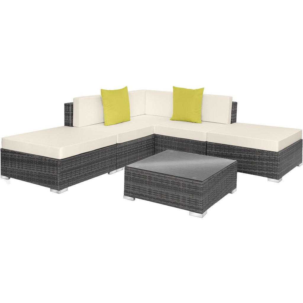 tectake Rattanlounge, Grau, Kunststoff, Organisch, Loungemöbel, Gartenlounge-Sets tectake Rattanlounge, Grau, Kunststoff, Organisch, Loungemöbel, Gartenlounge-Sets von tectake