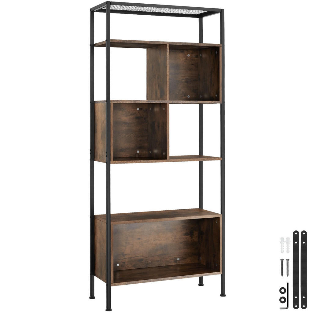 tectake Regal, Rost, Holzwerkstoff, Beton Optik, Rechteckig, 31x170.5x75 cm, Wohnzimmer, Regale, Bücherregale tectake Regal, Rost, Holzwerkstoff, Beton Optik, Rechteckig, 31x170.5x75 cm, Wohnzimmer, Regale, Bücherregale von tectake