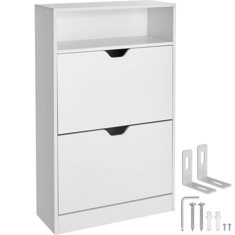 tectake SCHUHSCHRANK Weiß