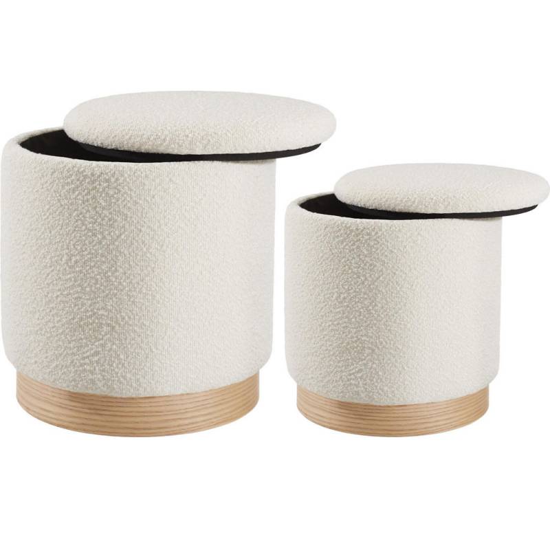 tectake SITZHOCKER Creme