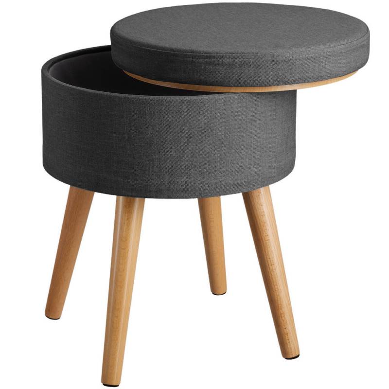 tectake SITZHOCKER Dunkelgrau