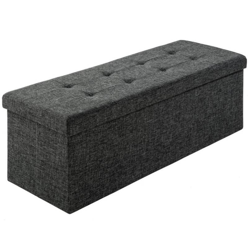 tectake SITZHOCKER Dunkelgrau