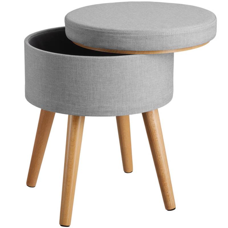 tectake SITZHOCKER Hellgrau