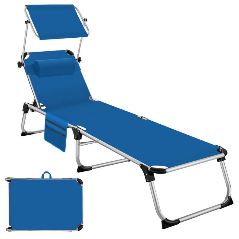 tectake SONNENLIEGE Blau