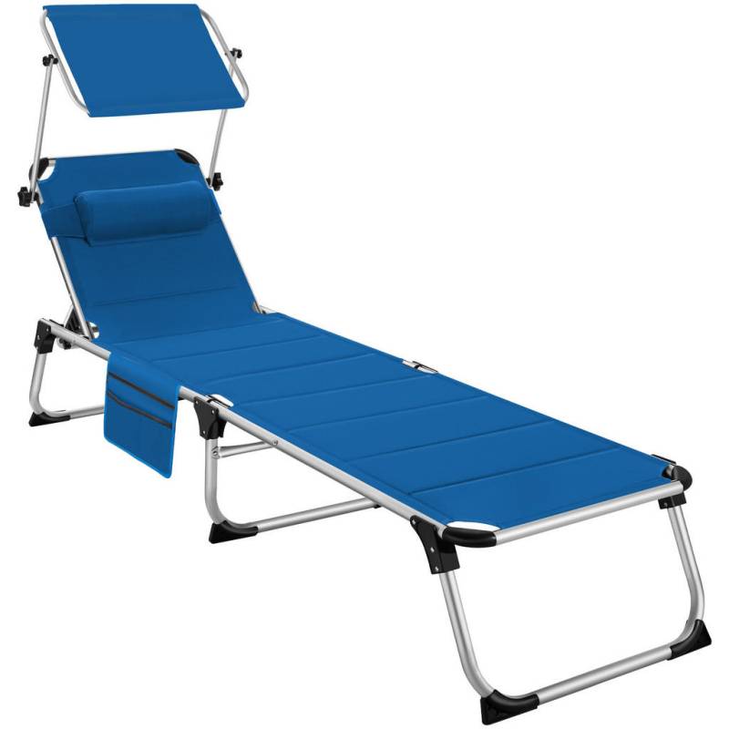 tectake SONNENLIEGE Blau