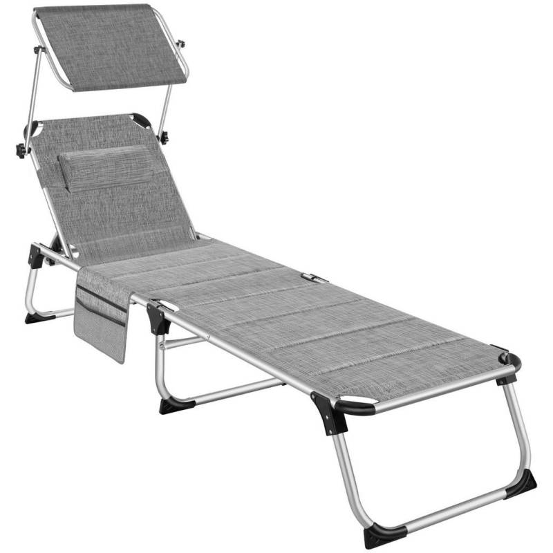 tectake SONNENLIEGE Grau