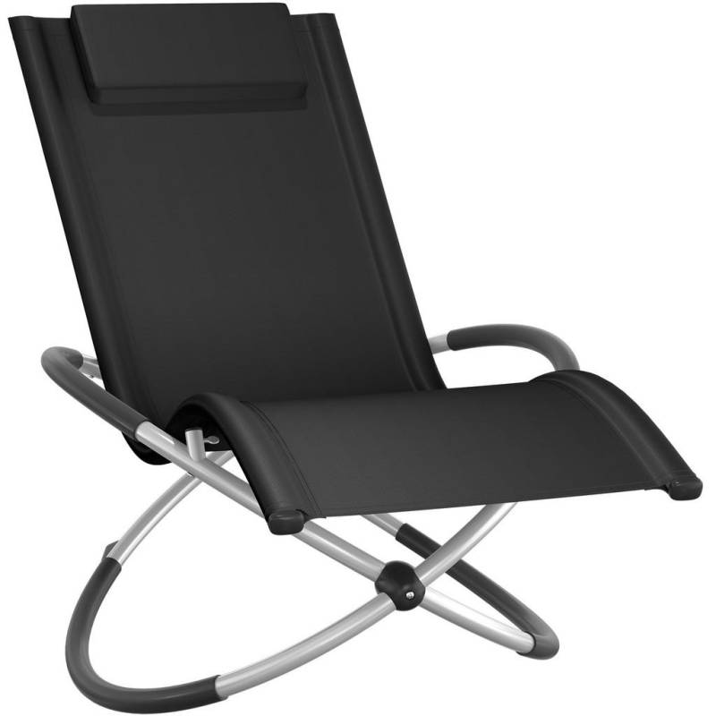 tectake SONNENLIEGE Schwarz