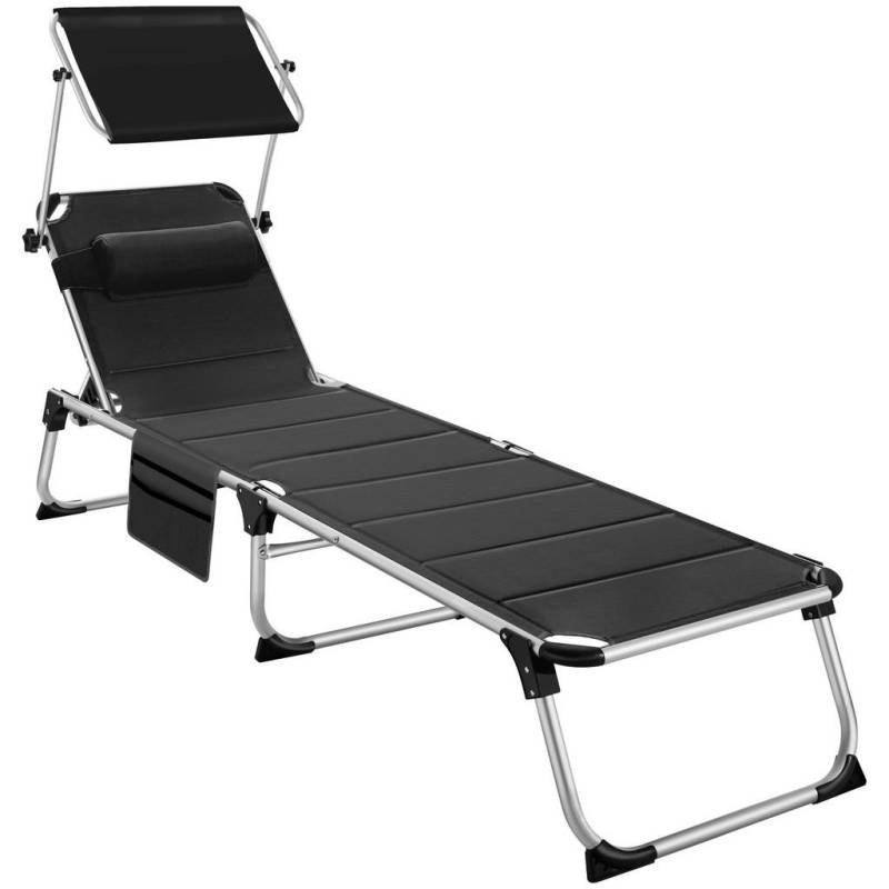 tectake SONNENLIEGE Schwarz