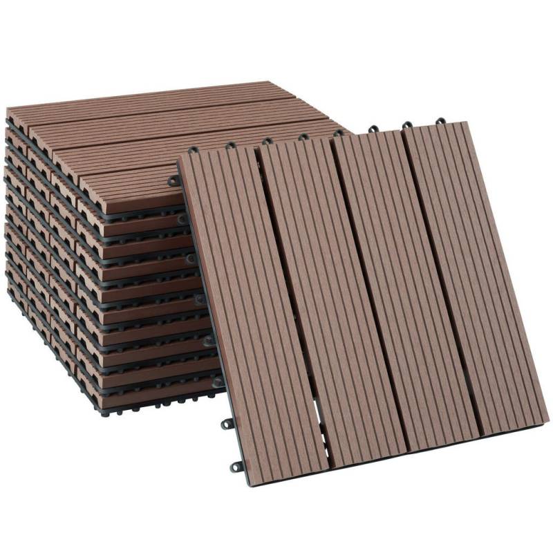 tectake TERRASSENFLIESEN Braun