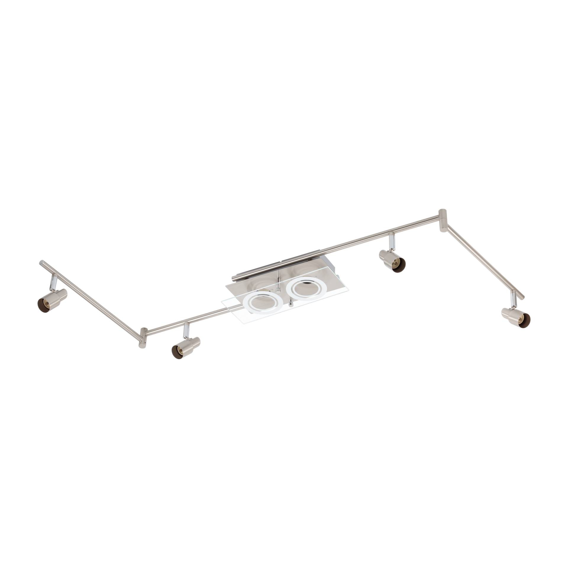 toom LED-Deckenleuchte 'Leonie' silbern 6-flammig 153 x 27 x 17,5 cm toom LED-Deckenleuchte 'Leonie' silbern 6-flammig 153 x 27 x 17,5 cm