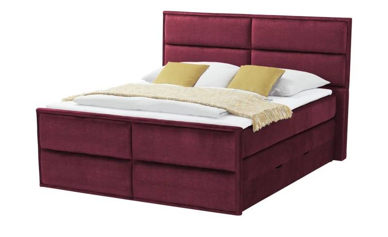 uno Boxspringbett mit Bettkasten Crocco ¦ rot ¦ Maße (cm): B: 197 H: 136 Betten > Komfortbetten - Höffner