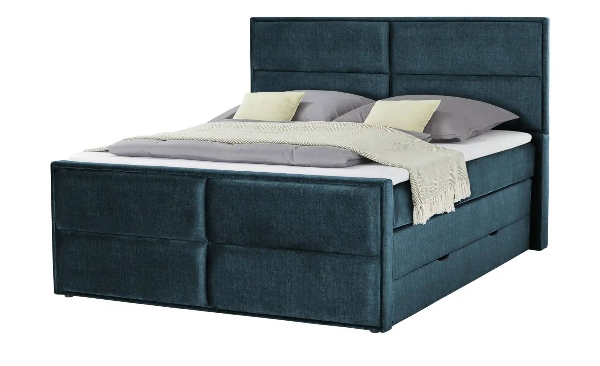 uno Boxspringbett mit Stauraum  Croco ¦ blau ¦ Maße (cm): B: 157 H: 136 Betten > Einzelbetten - Höffner