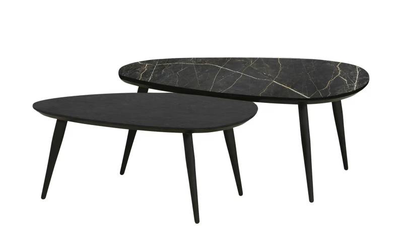 uno Couchtisch 2er Set XL Dortmund ¦ schwarz Tische > Couchtische > Couchtische andere Formen - Höffner