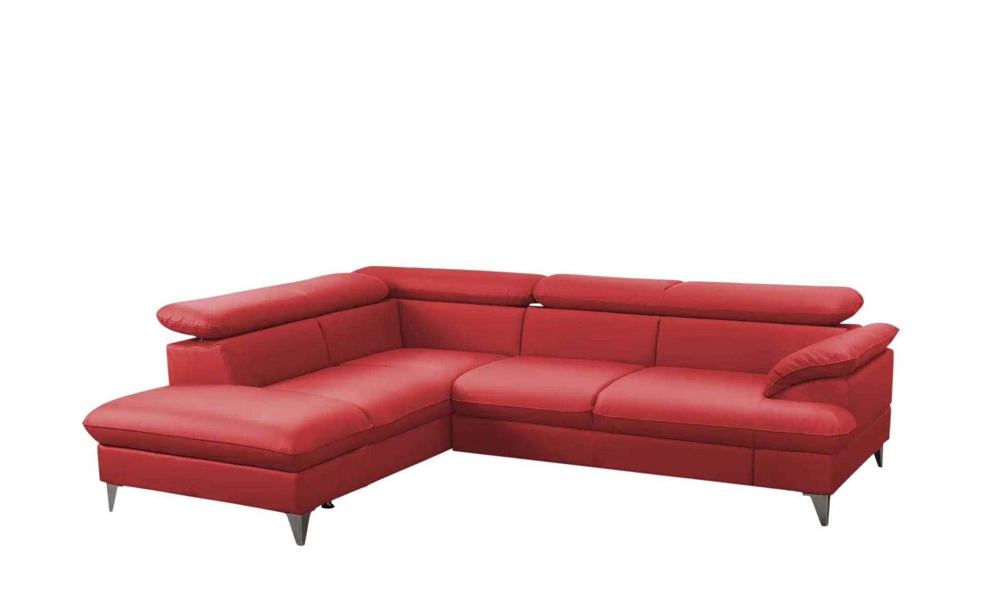 uno Ecksofa aus Kunstleder David ¦ rot ¦ Maße (cm): B: 208 H: 74 T: 256 Polstermöbel > Sofas > Ecksofas - Höffner