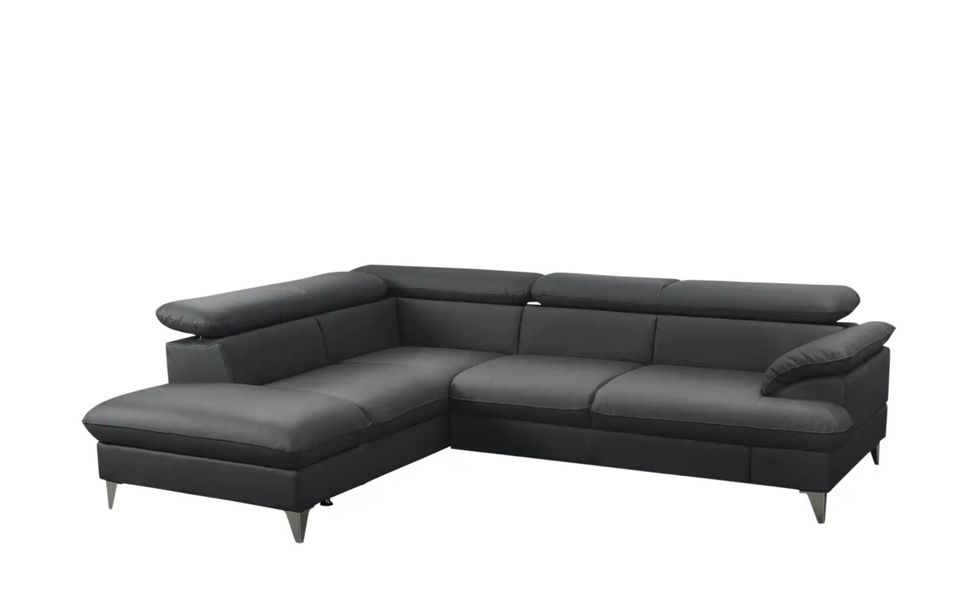 uno Ecksofa aus Kunstleder David ¦ schwarz ¦ Maße (cm): B: 208 H: 74 T: 256 Polstermöbel > Sofas > Ecksofas - Höffner