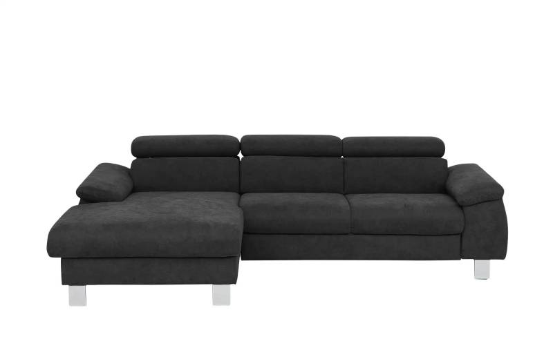 uno Ecksofa aus Velours Micky ¦ schwarz ¦ Maße (cm): B: 166 H: 72 T: 244.0 Polstermöbel > Sofas > Ecksofas - Höffner