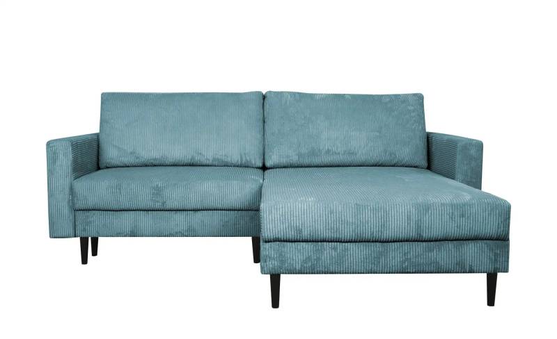 uno Ecksofa trendiger Cordstoff Livorno ¦ blau ¦ Maße (cm): B: 221 H: 105 T: 153.0 Polstermöbel > Sofas > Ecksofas - Höffner