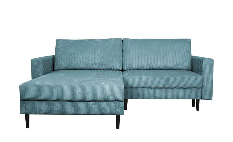 uno Ecksofa trendiger Cordstoff Livorno ¦ blau ¦ Maße (cm): B: 221 H: 105 T: 153.0 Polstermöbel > Sofas > Ecksofas - Höffner