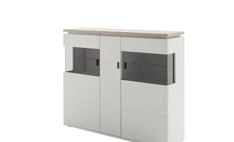 uno Highboard  Amantea ¦ grau ¦ Maße (cm): B: 150 H: 124 T: 37.0 Kommoden & Sideboards > Highboards - Höffner