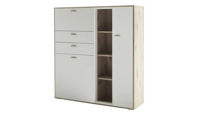 uno Highboard  Santerno ¦ weiß ¦ Maße (cm): B: 124 H: 133 T: 37.0 Kommoden & Sideboards > Highboards - Höffner