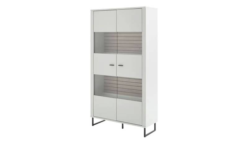 uno Kombi - Vitrine  Leni ¦ grau ¦ Maße (cm): B: 100 H: 185 T: 37.0 Schränke > Vitrinen - Höffner