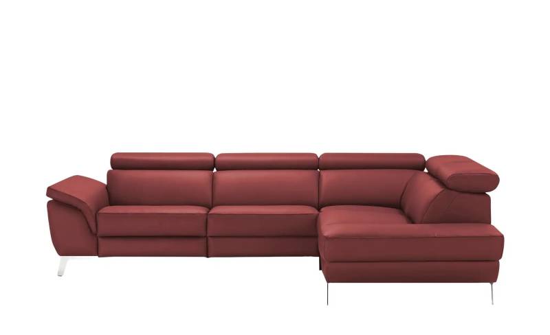 Primo Leder Ecksofa  Dallas ¦ rot ¦ Maße (cm): B: 283 H: 74 T: 228.0 Polstermöbel > Sofas > Ecksofas - Möbel Kraft