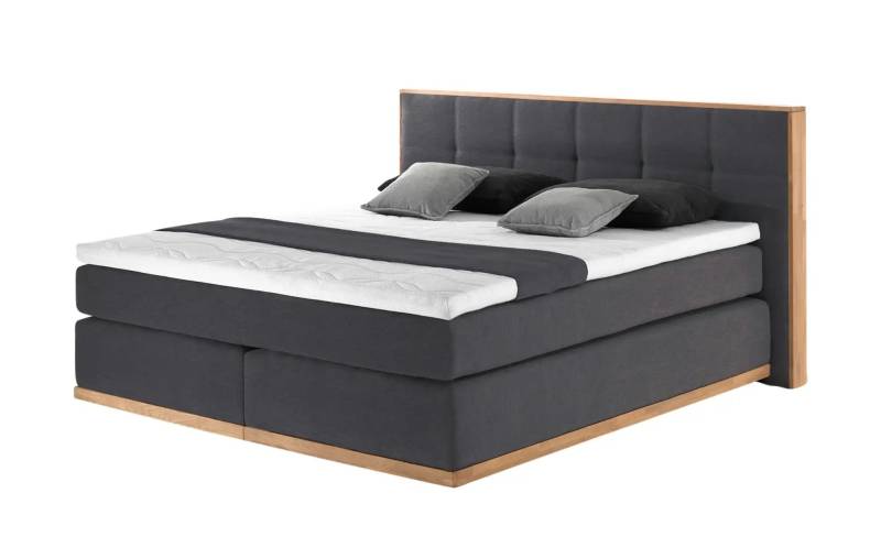 uno Massivholz-Boxspringbett  Luca ¦ grau ¦ Maße (cm): B: 220 H: 112 Betten > Boxspringbetten > Boxspringbetten 200x200 - Höffner