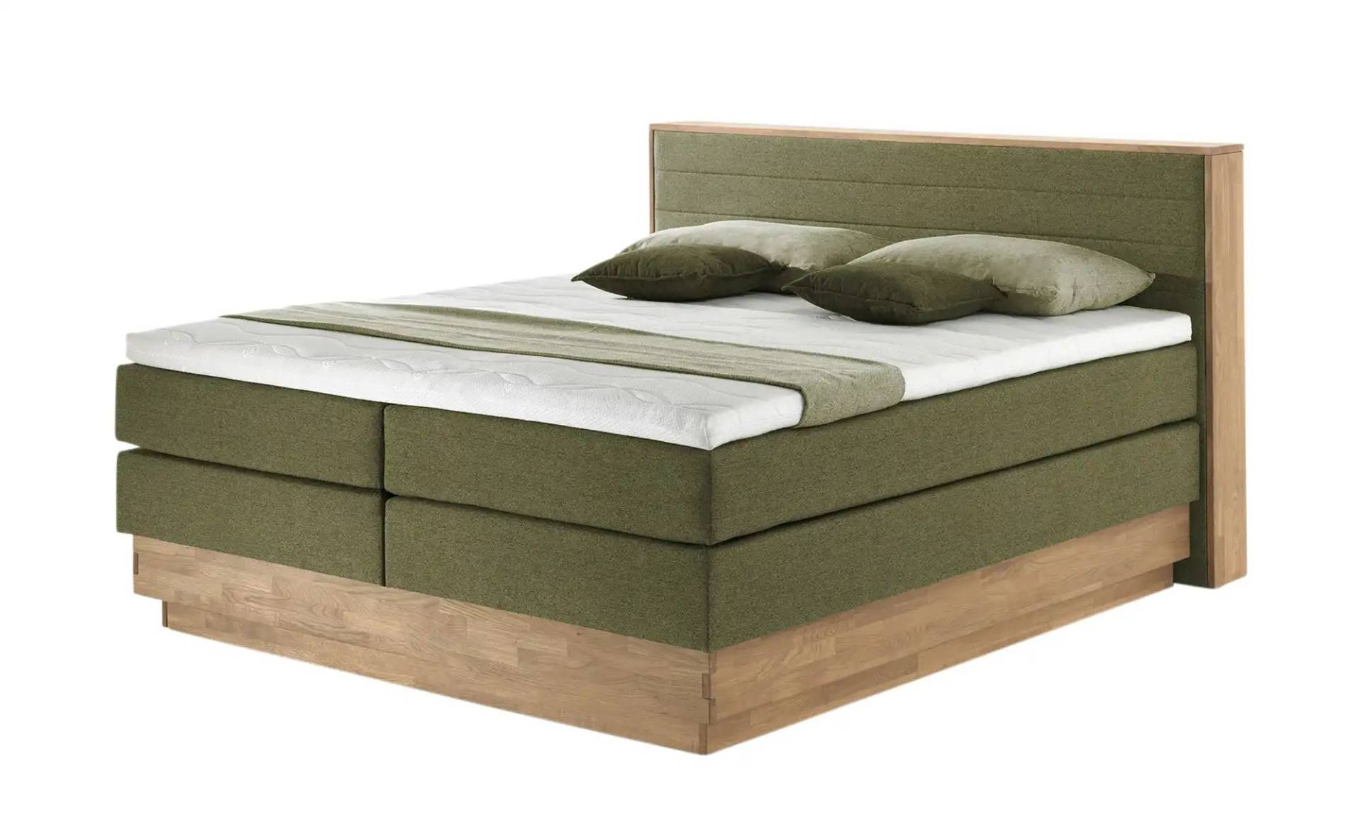 uno Massivholz-Boxspringbett mit Bettkasten Morgan ¦ grün ¦ Maße (cm): B: 184 H: 113 Betten > Komfortbetten - Höffner